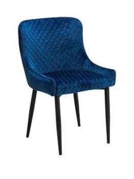 Julian Bowen Pair Of Luxe Velvet Dining Chairs - Blue