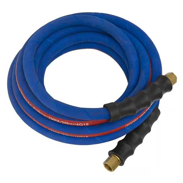 Sealey AH5R/38 Air Hose 5mtr x &#216;10mm with 1/4BSP Unions Extra Heavy-Duty