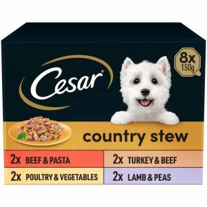 Cesar Country Stew Selection Dog Food Trays 8 x 150g