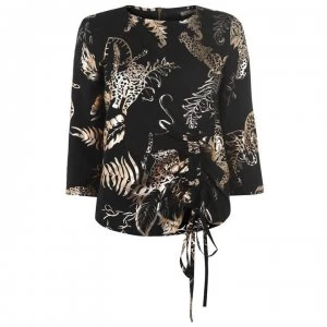 Biba Jungle Foil Top - Black