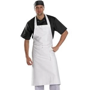 Click Workwear Chefs Bib Apron White 34x40in Ref CCCBAW34X40 Pack of