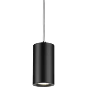 Knightsbridge Dasan Single Short Fixed Round Pendant Black - DAA1FRB