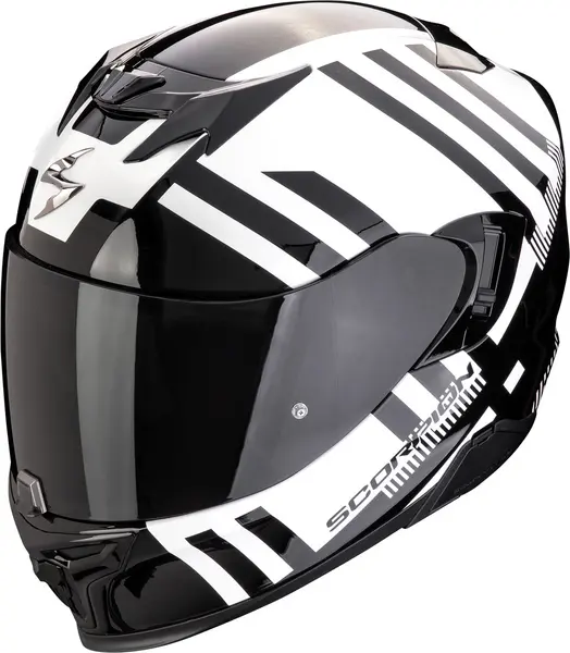 Scorpion EXO-520 Evo Air Banshee Pearl White-Black Full Face Helmet Size XL