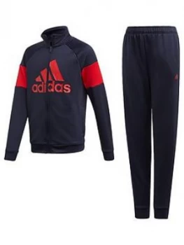 Adidas Boys Tracksuit Badge Of Sport - Navy