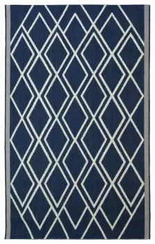 Homemaker Indoor Outdoor Diamond Rug - 160x230cm - Navy