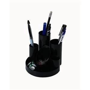 Original Desk Tidy with 6 Compartment Tubes Black