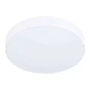 Flush Ceiling Light Colour White Shade White Plastic Bulb LED 18W Included