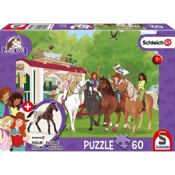 Schleich Horse Club Meet Jigsaw Puzzle & Bonus Figure - 60 Pieces