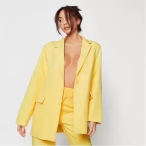 Missguided Tailored Oversized Blazer - Yellow