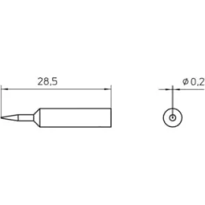 Weller XNT 1S Soldering tip Round Tip size 0.2mm Content