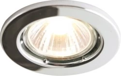 KnightsBridge GU10 50W Recessed Fixed Downlight - Chrome