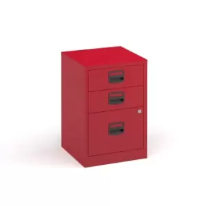 Bisley Universal A4 3 Drawer Storage Filer - Red