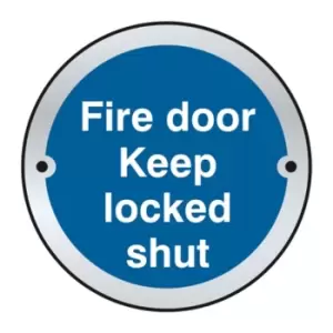 Fire Door Keep Locked Shut Door Disc - SSS (75mm Dia.)