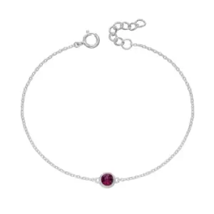 JG Signature Silver February Birthstone Crystal Bracelet