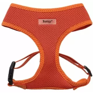 Soft Comfortable Mesh Breathable Fabric Dog Puppy Pet Adjustable Harness - Orange - Small - Bunty