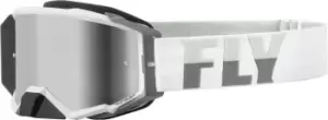 Fly Racing Zone Pro Motocross Goggles, grey-white, grey-white