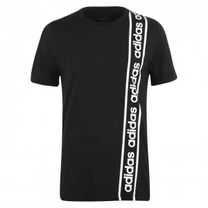 adidas C90 Boyfriend T Shirt Ladies - Black/White