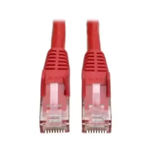 Tripp Lite N201-015-RD Cat6 Gigabit Snagless Molded (UTP) Ethernet Cable (RJ45 M/M) Red 15 ft. (4.57 m)