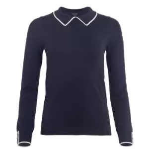 Miso Button Sleeve Jumper Womens - Blue