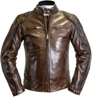 Helstons Modelo Motorcycle Leather Jacket, brown, Size XL, brown, Size XL