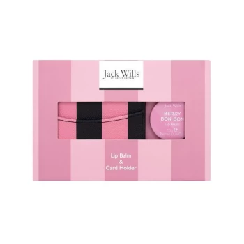 Jack Wills Cardholder and Lip Balm Gift Set - Pink