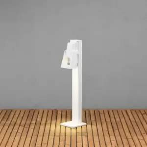 Potenza Outdoor Modern, Short Bollard, White, Single GU10, IP54