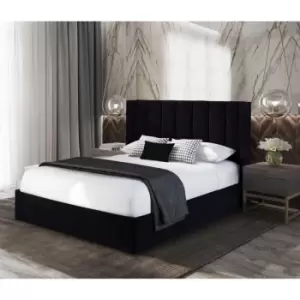 Marilynn Bed Super King Plush Velvet Black