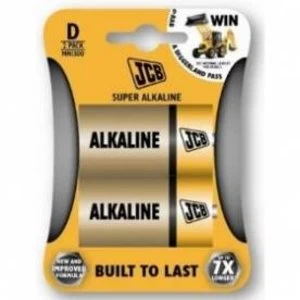 JCB D Super Alkaline Batteries 2 Pack x 36