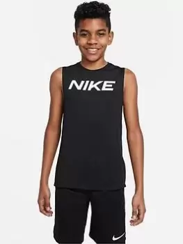 Nike Older Boys Np Df Sl Top, Black/White, Size L=12-13 Years