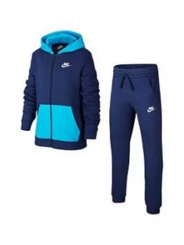 Nike Sportswear Older Boys Core Tracksuit Jogger Set - Navy/Blue, Navy/Blue Size M 10-12 Years