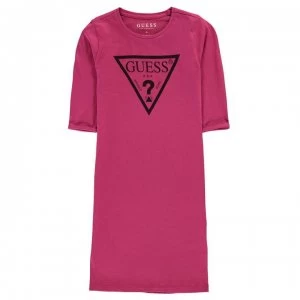 Guess Logo Long Sleeve Dress - Rose Tint RSTI