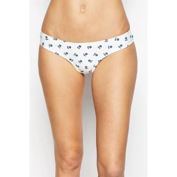 Jack Wills Thirlwall Bikini Bottoms - White Flor