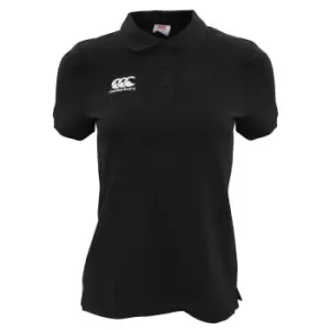 Canterbury Womens/Ladies Waimak Short Sleeve Pique Polo Shirt (10) (Black)