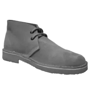 Roamers Mens Real Suede Unlined Desert Boots (8 UK) (Grey)