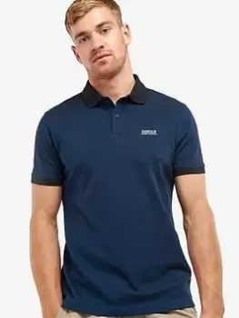 Barbour International Milton Tipped Polo Shirt - Blue Size L, Men