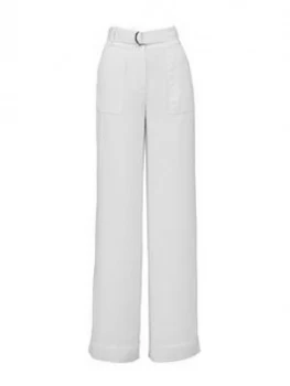 Tommy Hilfiger Anvers Satin Crepe Wide Leg Pant - Ivory