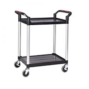 GPC Shelf Trolley with 2 Shelves Black Lifting Capacity Per Shelf: 75kg 460mm x 940mm x 750mm