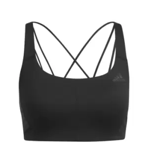 adidas Stud Mid Support Bra Womens - Black