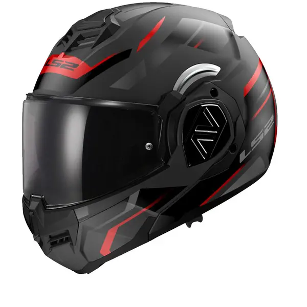 LS2 FF906 Advant Kuka Matt Black Red-06 Modular Helmet Size S