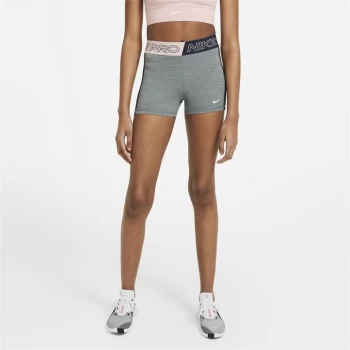 Nike Pro Womens 3" Graphic Shorts - Grey/Navy