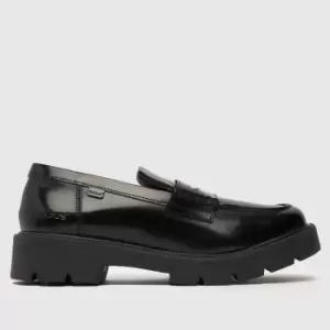 Kickers Black Kori Loafer Hi Shine Flat Shoes