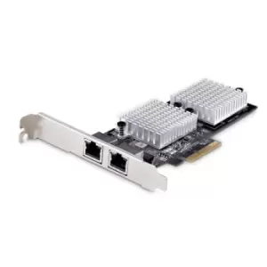 StarTech.com 2-Port 10GbE PCIe Network Adapter Card Network Card for PCs/Servers Six-Speed PCIe Ethernet Card with Jumbo Frame Support NIC/LAN Interfa