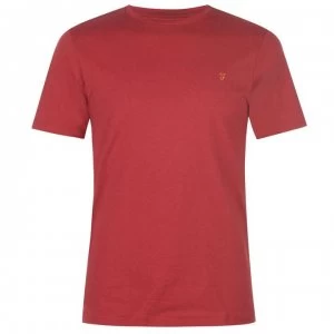 Farah Vintage Farah Denny Marl T Shirt - Fire Brick 638