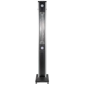 La Hacienda Aruba Multi-Position Remote Control Heater - Black & Silver Effect