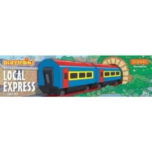 Hornby Playtrains Local Express 2 x Coach Pack Train Set