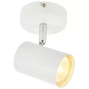 LED Adjustable Ceiling Spotlight Matt White Single GU10 Dimmable Downlight