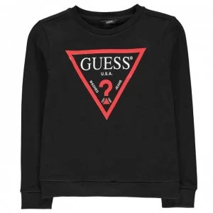 Guess Logo Sweater - Black JBLK