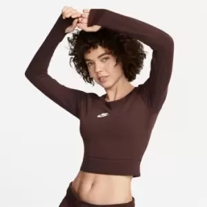 Nike Nsw Ls Crop Top Dnc - Brown