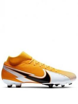 Nike Mens Mercurial Superfly 7 Academy Firm Ground Football Boot - Orange/White, Orange/White, Size 8, Men