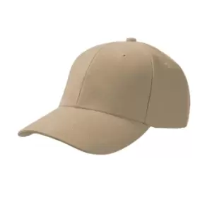 Atlantis Pilot Premium Brush Cotton 6 Panel Cap (One Size) (Khaki)